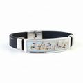 Pulsera Titanium cabello + flores