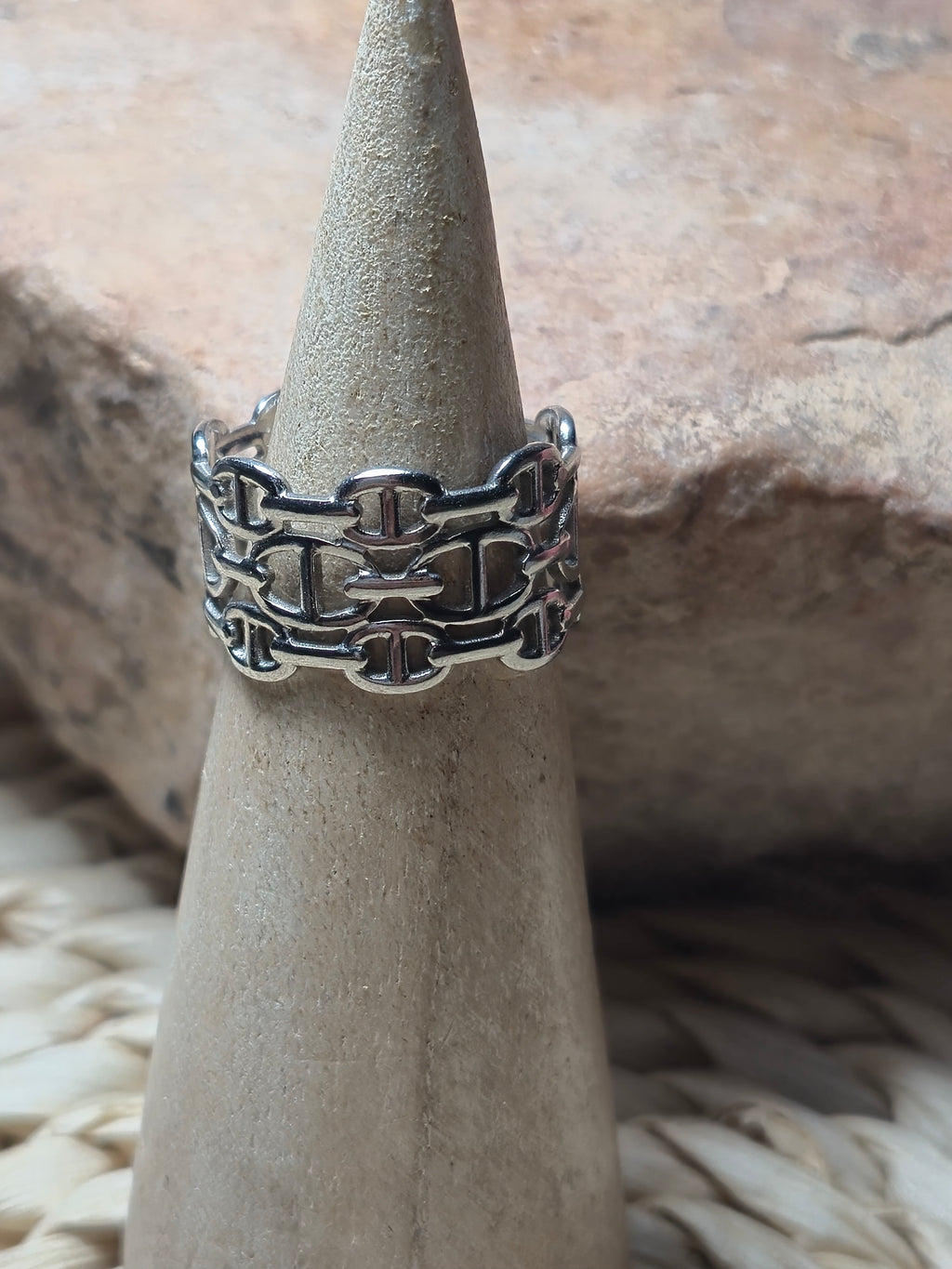 Anillo acero inoxidable eslabones