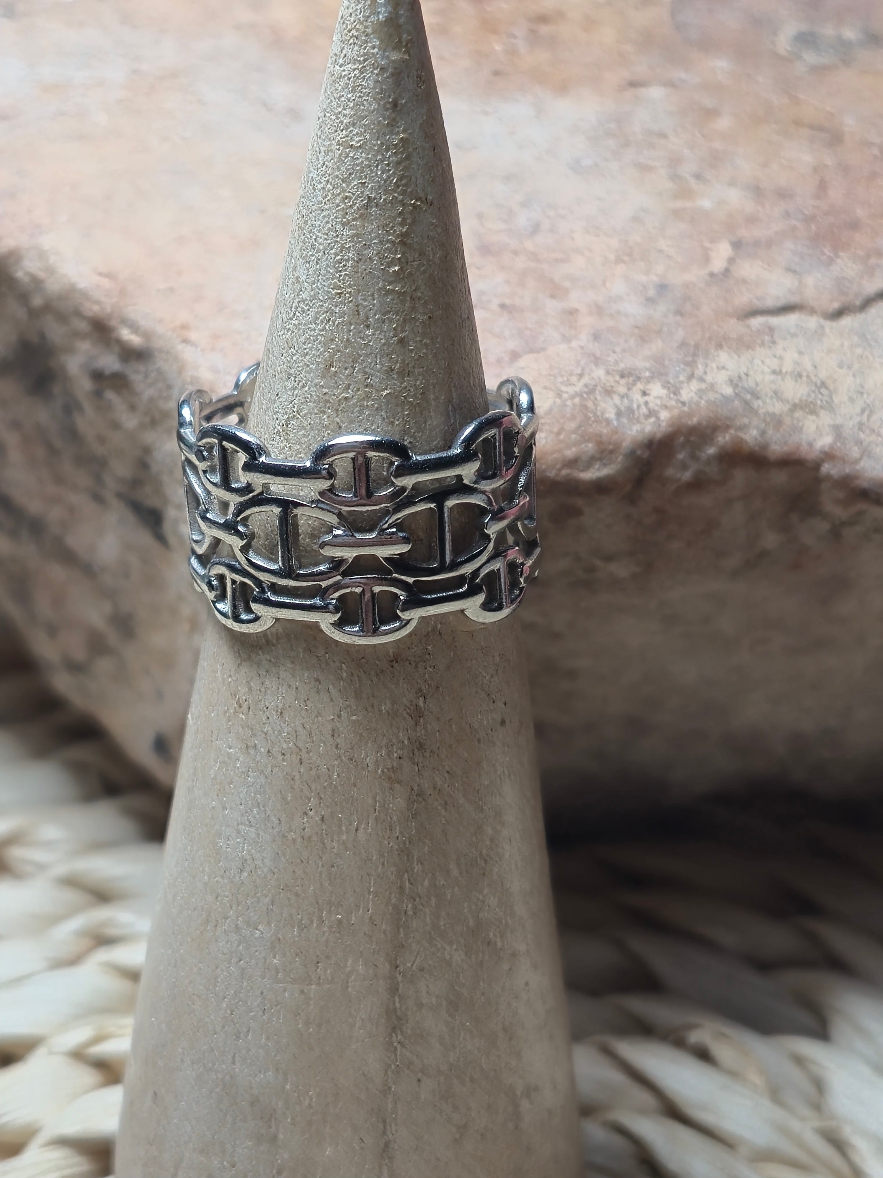 Anillo acero inoxidable eslabones