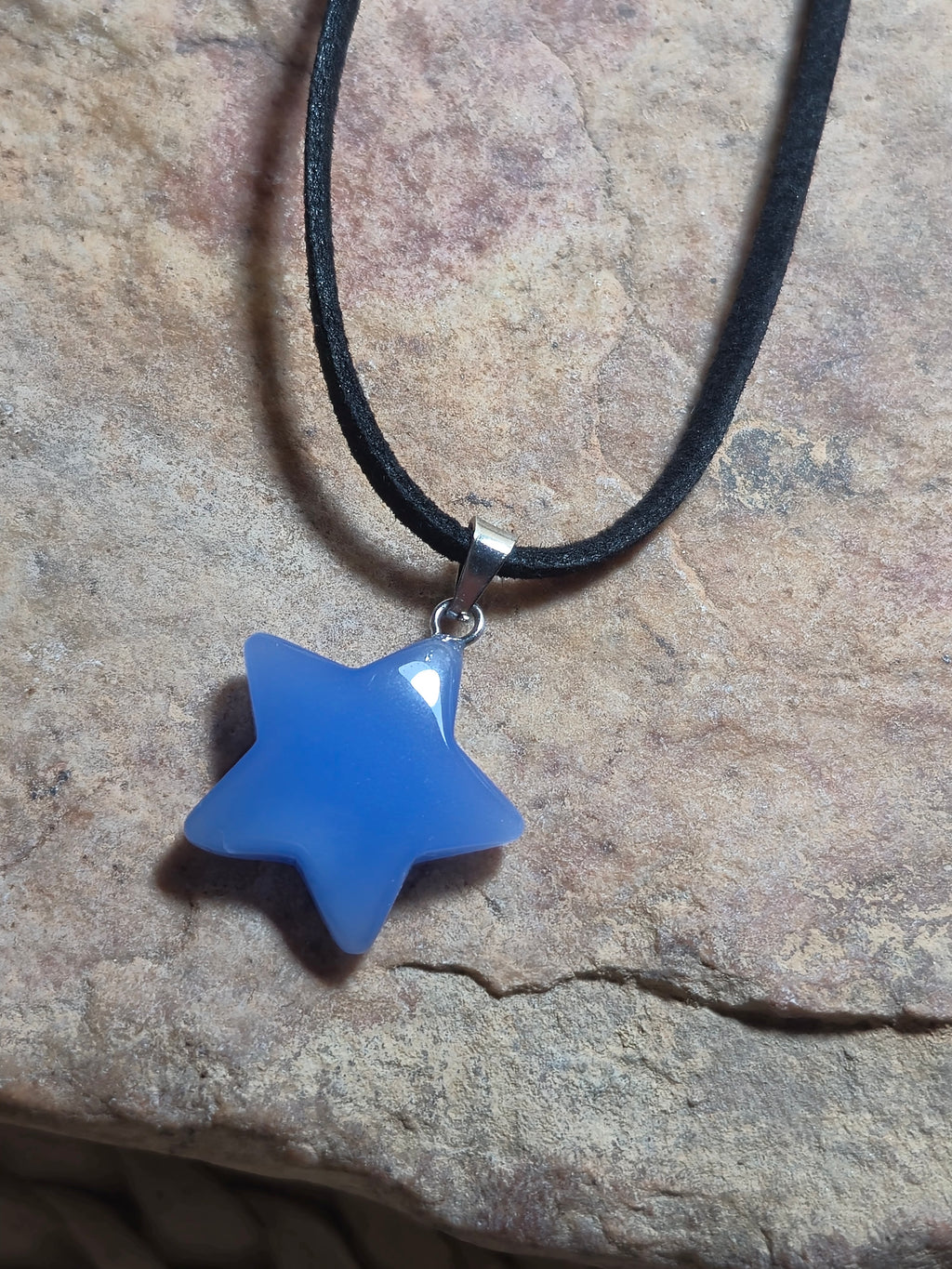 Collar estrella azul