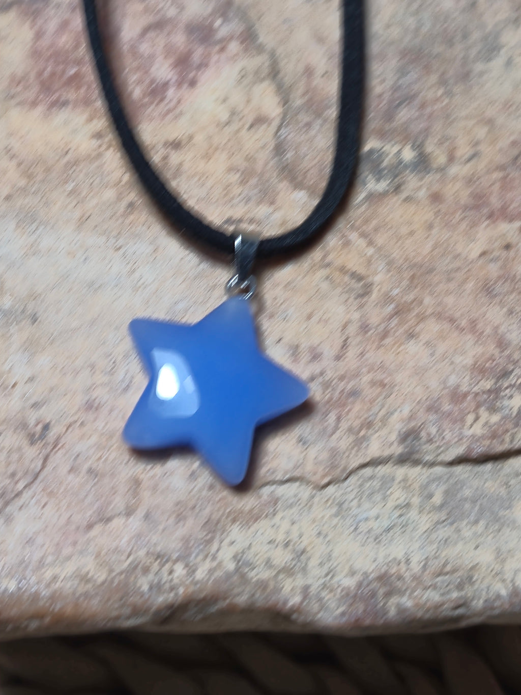 Collar estrella azul